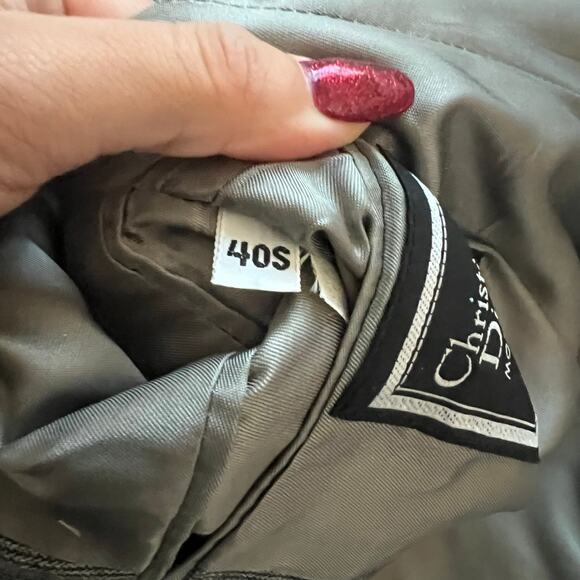 Vintage Christian Dior Monsieur Wool Plaid Suit Blazer Set Pleated trouser  70s - Picture 5 of 14